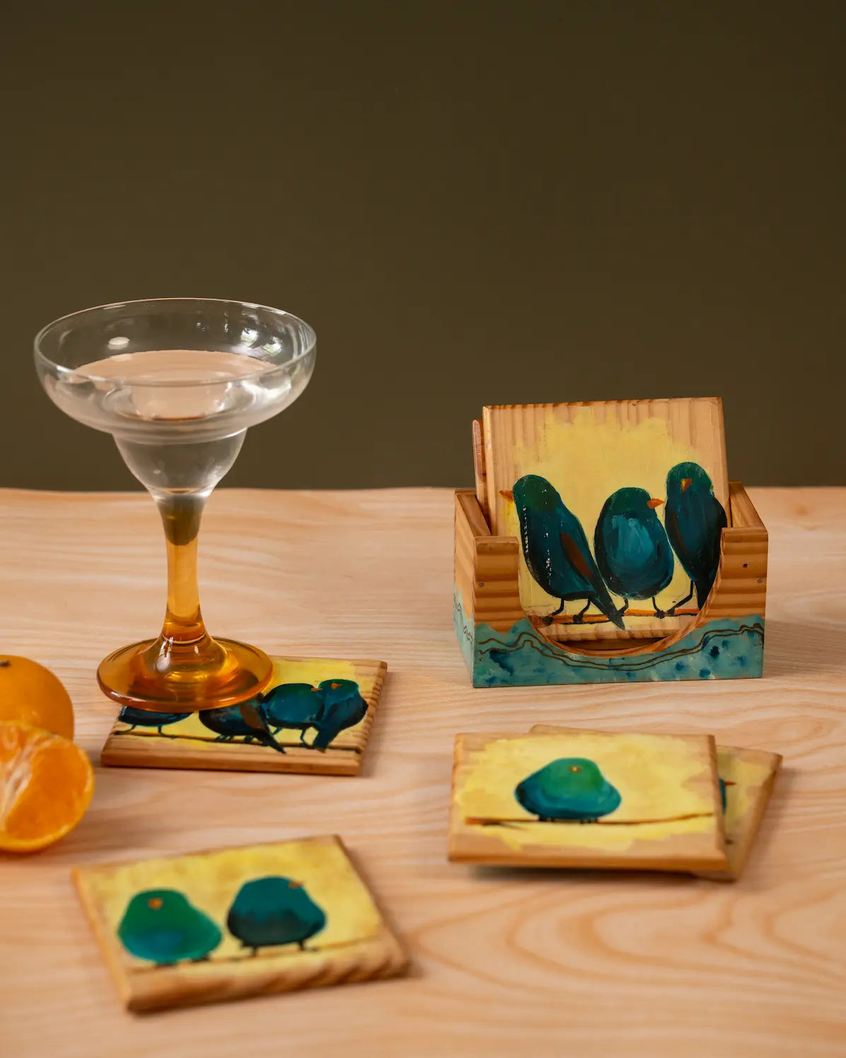 BirdySet wooden coaster