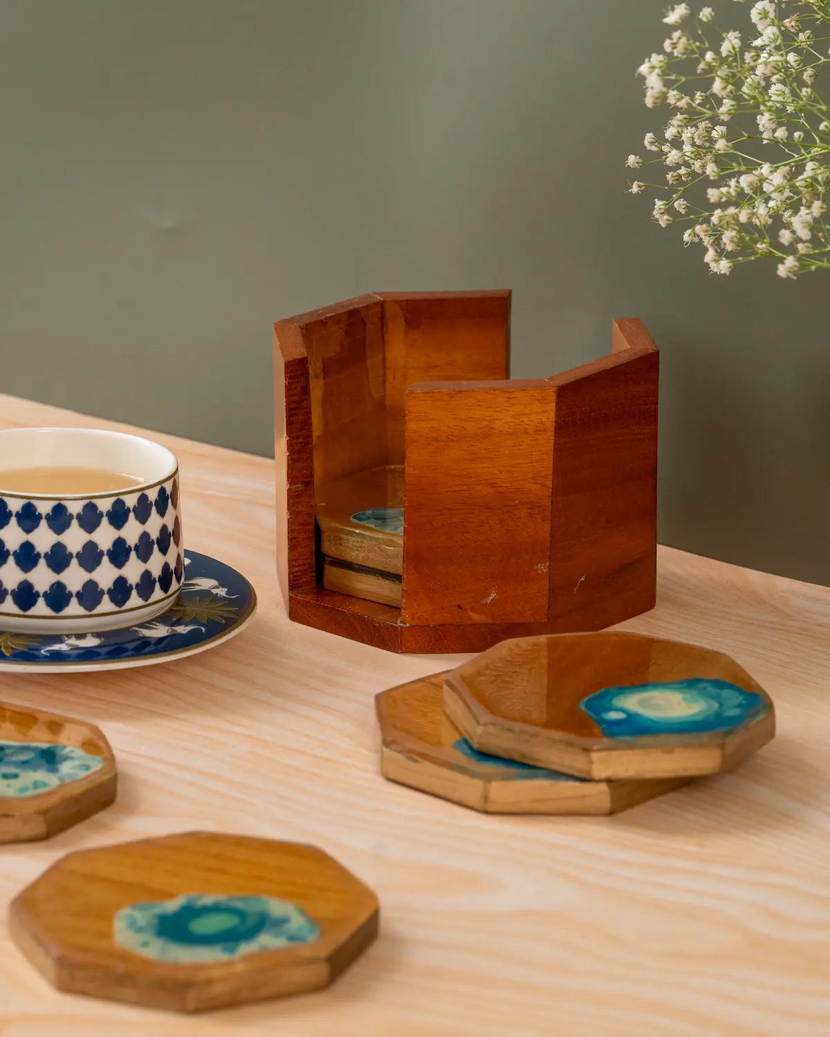 BlueLagoon Wood Coasters