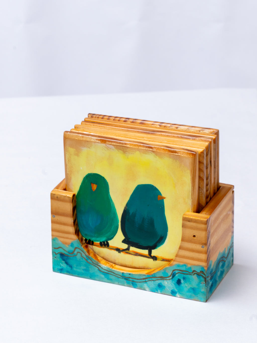 BirdySet wooden coaster