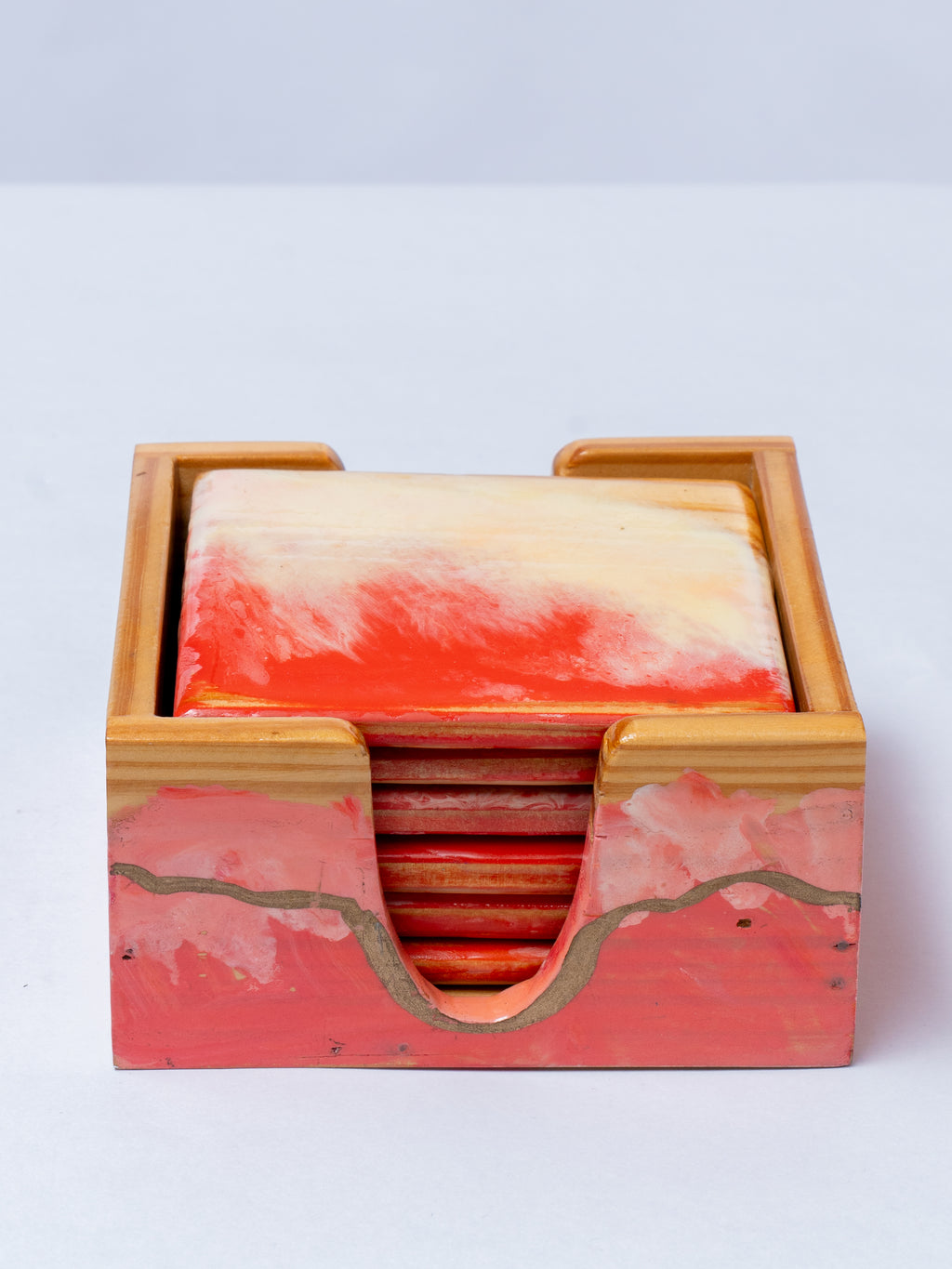 Fiery Art wooden Coasters
