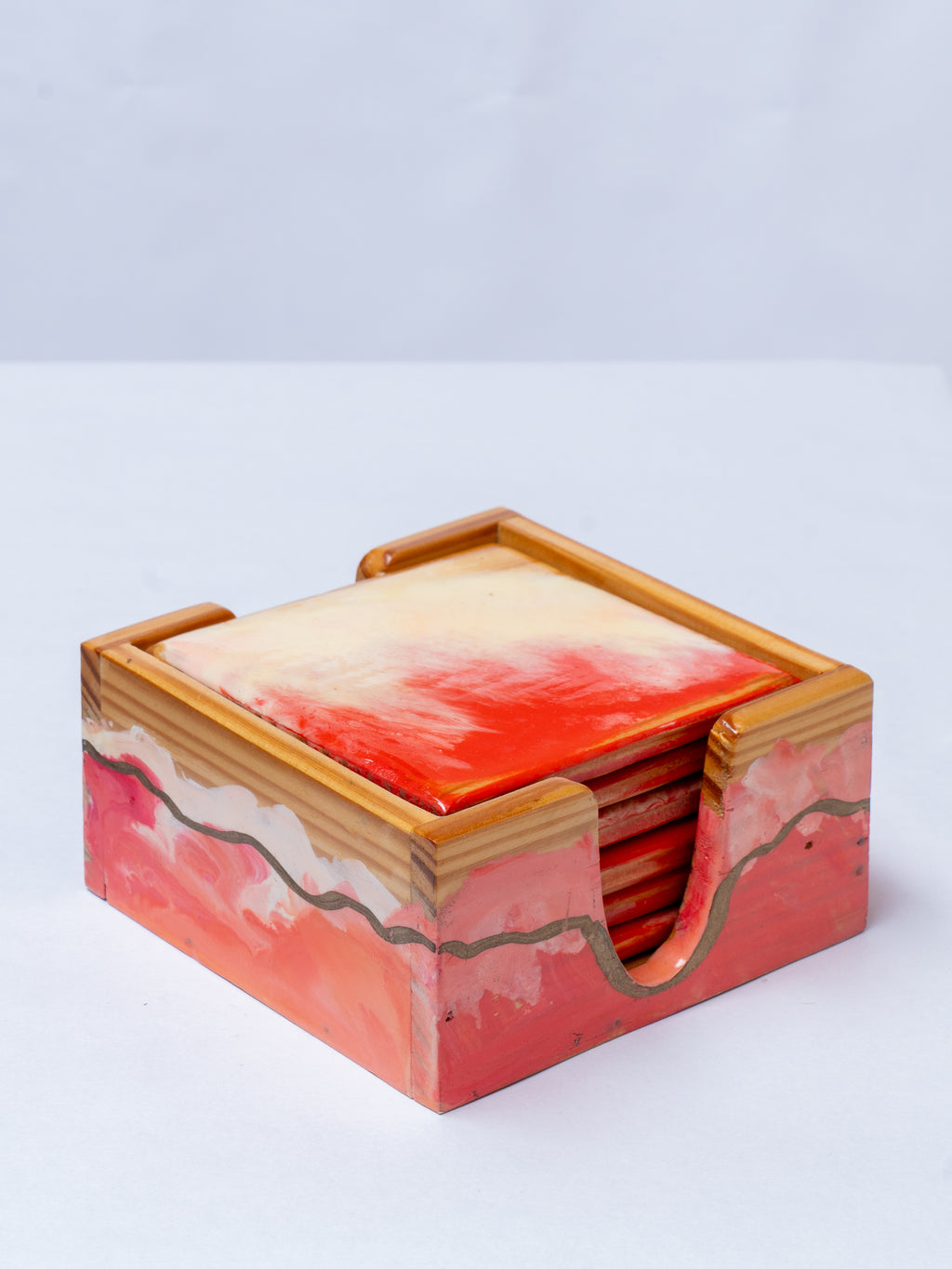 Fiery Art wooden Coasters