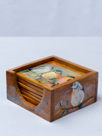 Feather Art wooden coasters