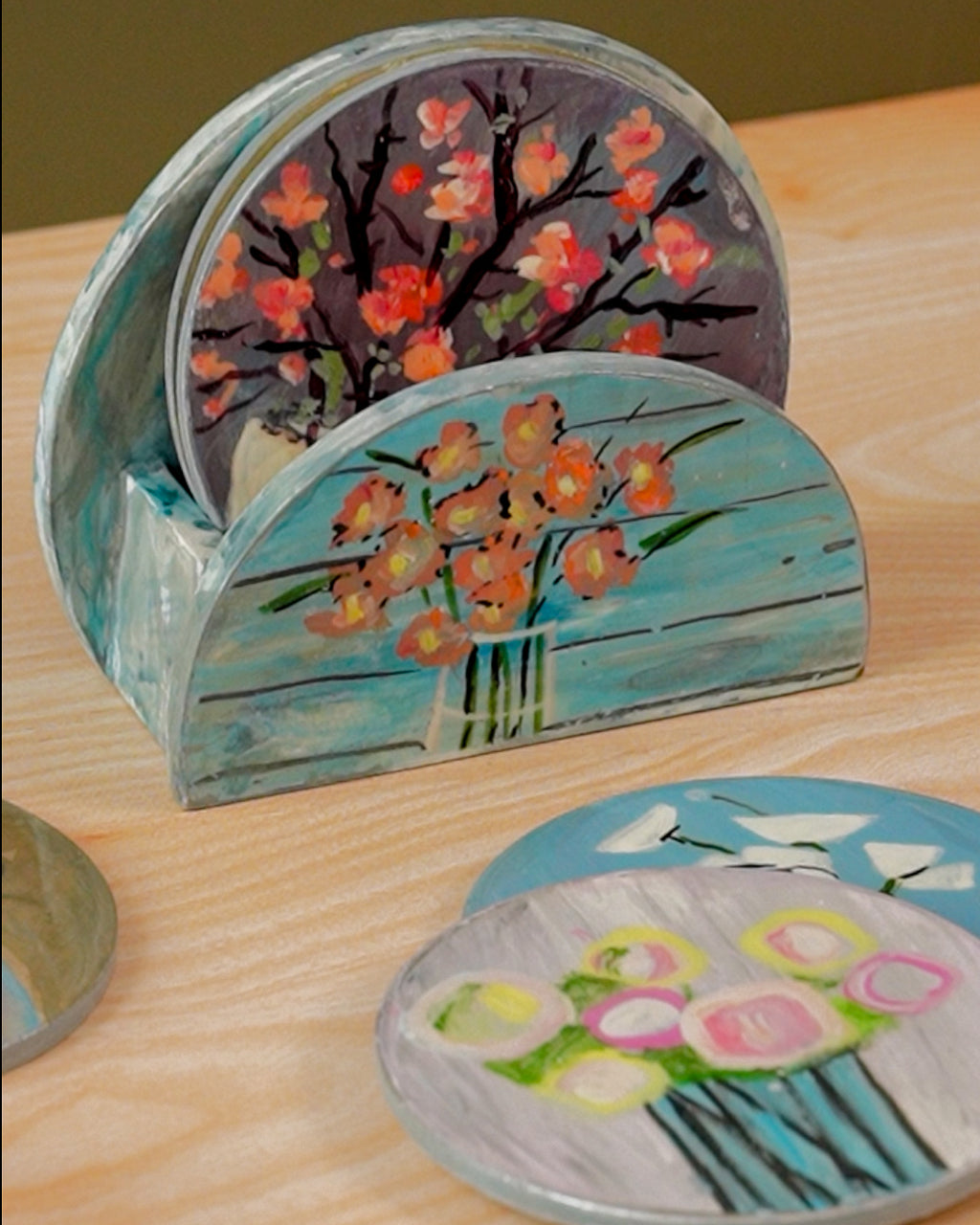 FloraBunch wooden coasters